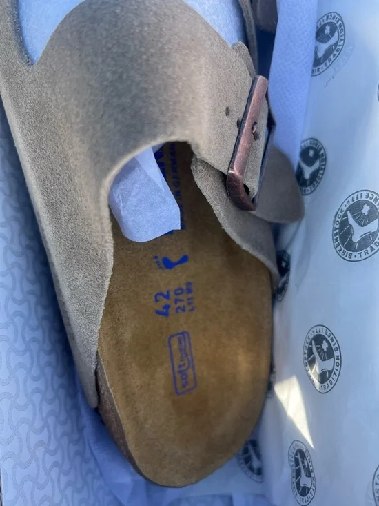 Birkenstock Men’s Arizona Suede Two-Strap Sandal - Taupe Brown - Picture 3 of 4